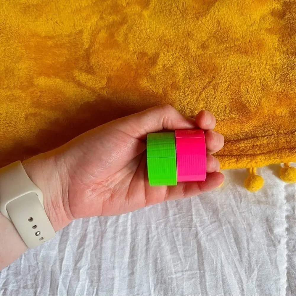 Duck Tape Brand Neon Mini Tape Set of 2 Craft Scrapbook Journaling